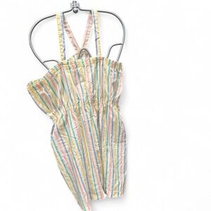 Vintage plus size Pastel striped sun‎ dress xxl (2xl2) 25" x28